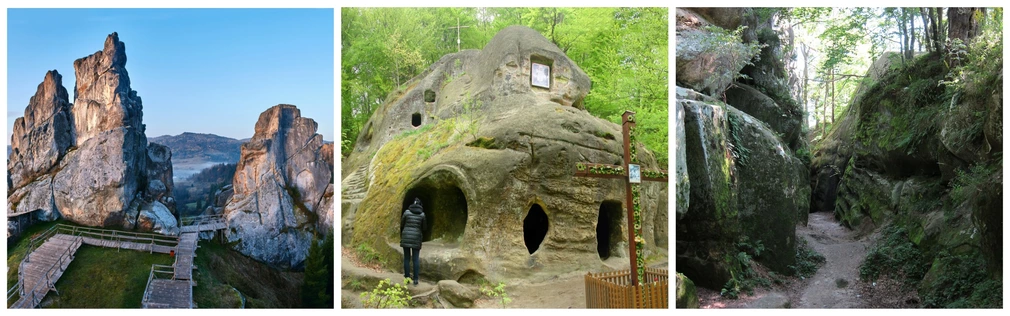  форт «Тустань», монастырь в пещерах, скалы Довбуша